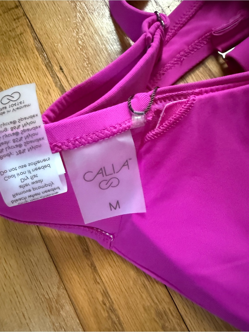 New With Tags CALIA by Carrie Underwood Knot-Front Bikini Top - Bright Magenta - Picture 3 of 4